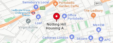 Map of Notting Hill Housing Association   London